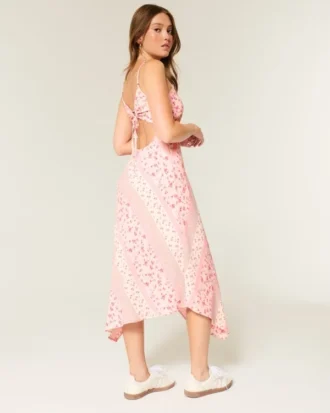 Rochie midi cu tiv asimetric