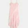 Rochie midi cu tiv asimetric Rochie midi cu tiv asimetric