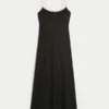 Rochie midi din amestec de in, cu spate decupat Rochie midi din amestec de in, cu spate decupat