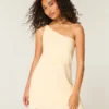 Rochie mini asimetrică din amestec de in Rochie mini asimetrică din amestec de in