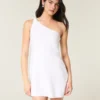 Rochie mini asimetrică din amestec de in Rochie mini asimetrică din amestec de in