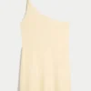 Rochie mini asimetrică din amestec de in Rochie mini asimetrică din amestec de in