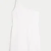 Rochie mini asimetrică din amestec de in Rochie mini asimetrică din amestec de in