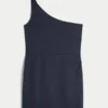 Rochie mini asimetrică din amestec de in Rochie mini asimetrică din amestec de in
