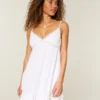 Rochie mini babydoll cu bordură din frânghie Rochie mini babydoll cu bordură din frânghie