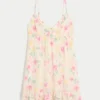 Rochie mini babydoll cu bordură din frânghie Rochie mini babydoll cu bordură din frânghie