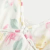Rochie mini babydoll cu bordură din frânghie Rochie mini babydoll cu bordură din frânghie
