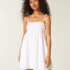 Rochie mini babydoll cu bretele Rochie mini babydoll cu bretele