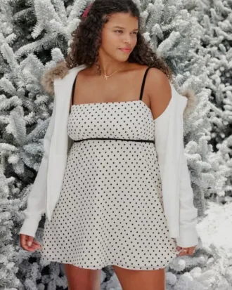 Rochie mini babydoll din șifon