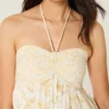 Rochie mini babydoll fără bretele, cu volane Rochie mini babydoll fără bretele, cu volane