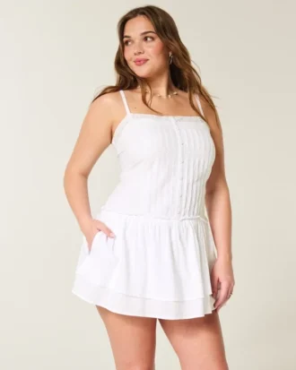 Rochie mini cu bordură din dantelă