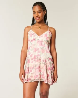 Rochie mini cu tiv asimetric