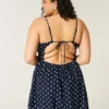 Rochie mini din amestec de in, cu spate decoltat Rochie mini din amestec de in, cu spate decoltat