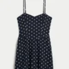 Rochie mini din amestec de in, cu spate decoltat Rochie mini din amestec de in, cu spate decoltat