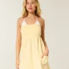 Rochie mini din bumbac terry fără bretele Rochie mini din bumbac terry fără bretele