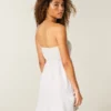 Rochie mini din bumbac terry fără bretele Rochie mini din bumbac terry fără bretele