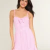 Rochie mini din tricot cu legătură în față Rochie mini din tricot cu legătură în față