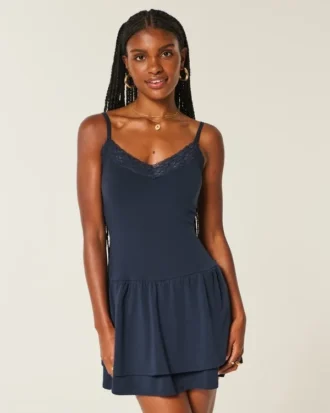 Rochie mini din tricot cu straturi Rochie mini din tricot cu straturi