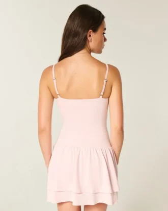 Rochie mini din tricot cu straturi