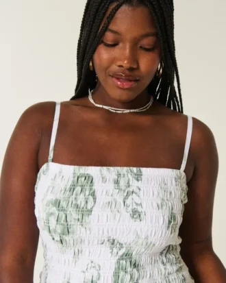 Rochie mini fără bretele, cu corset smocuit