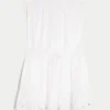 Rochie mini fără bretele, cu șnur și croi bluzon Rochie mini fără bretele, cu șnur și croi bluzon