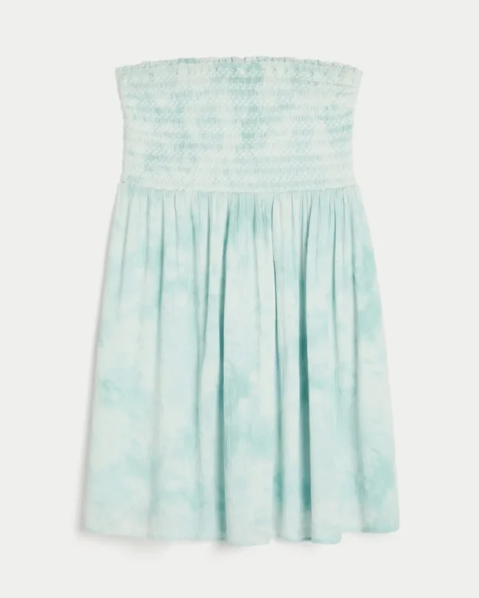 Rochie mini fără bretele, cu smocuri Rochie mini fără bretele, cu smocuri