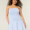 Rochie mini fără bretele, cu talie joasă, din tricot Rochie mini fără bretele, cu talie joasă, din tricot