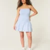 Rochie mini fără bretele, cu talie joasă, din tricot Rochie mini fără bretele, cu talie joasă, din tricot