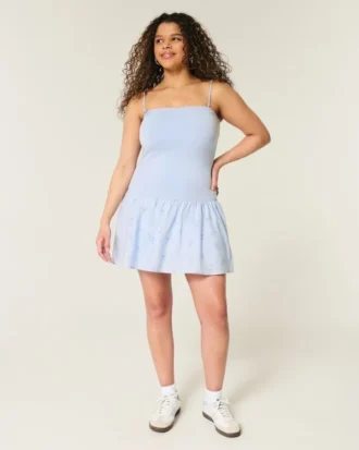 Rochie mini fără bretele, cu talie joasă, din tricot Rochie mini fără bretele, cu talie joasă, din tricot