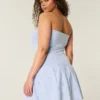 Rochie mini fără bretele, cu talie joasă, din tricot Rochie mini fără bretele, cu talie joasă, din tricot