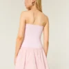 Rochie mini fără bretele, cu talie joasă, din tricot Rochie mini fără bretele, cu talie joasă, din tricot