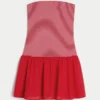 Rochie mini fără bretele, cu talie joasă, din tricot Rochie mini fără bretele, cu talie joasă, din tricot