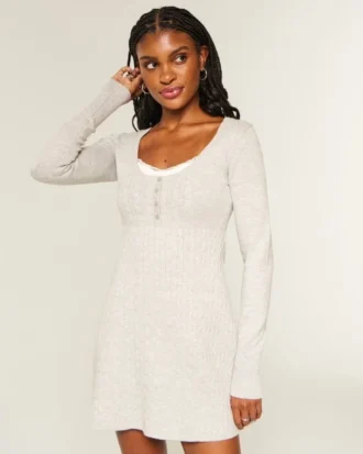 Rochie mini pulover Babydoll