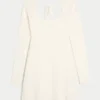 Rochie mini tip babydoll cu nasturi în spate Rochie mini tip babydoll cu nasturi în spate