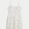 Rochie scurată din amestec de in, cu spate deschis Rochie scurată din amestec de in, cu spate deschis