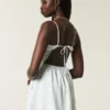 Rochie tip fustă-pantalon din amestec de in, cu spate deschis Rochie tip fustă-pantalon din amestec de in, cu spate deschis