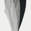 Set de 3 pantaloni jogging relaxați din fleece Set de 3 pantaloni jogging relaxați din fleece