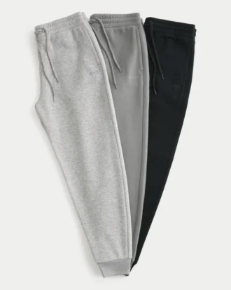 Set de 3 pantaloni jogging relaxați din fleece