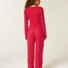 Set pantaloni largi și tricou Henley Always Cozy Set pantaloni largi și tricou Henley Always Cozy