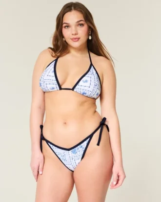 Slip bikini cu șnur lateral