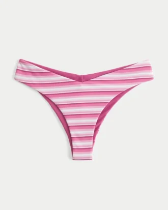 Slip bikini reversibil cu talie în V