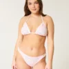 Slip de bikini croșetat, cu talie înaltă și picioare decupate