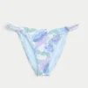 Slip de bikini croșetat, cu talie înaltă și picioare decupate
