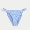 Slip de bikini croșetat, cu talie înaltă și picioare decupate