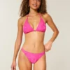 Slip de bikini cu bretele duble din jacquard