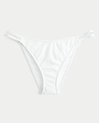 Slip de bikini cu bretele duble din jacquard