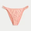 Slip de bikini cu bretele duble din jacquard