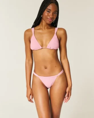 Slip de bikini cu croi înalt și smocuri Slip de bikini cu croi înalt și smocuri