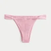 Slip de bikini cu croi înalt și smocuri