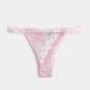 Slip de bikini cu croi înalt și smocuri